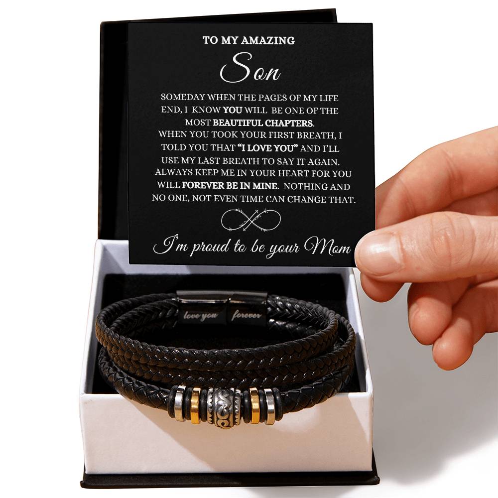 To My Amazing Son-Love You Forever Bracelet