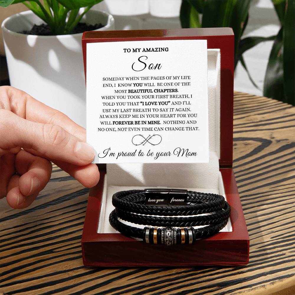 To My Son-Love you Forever Bracelet