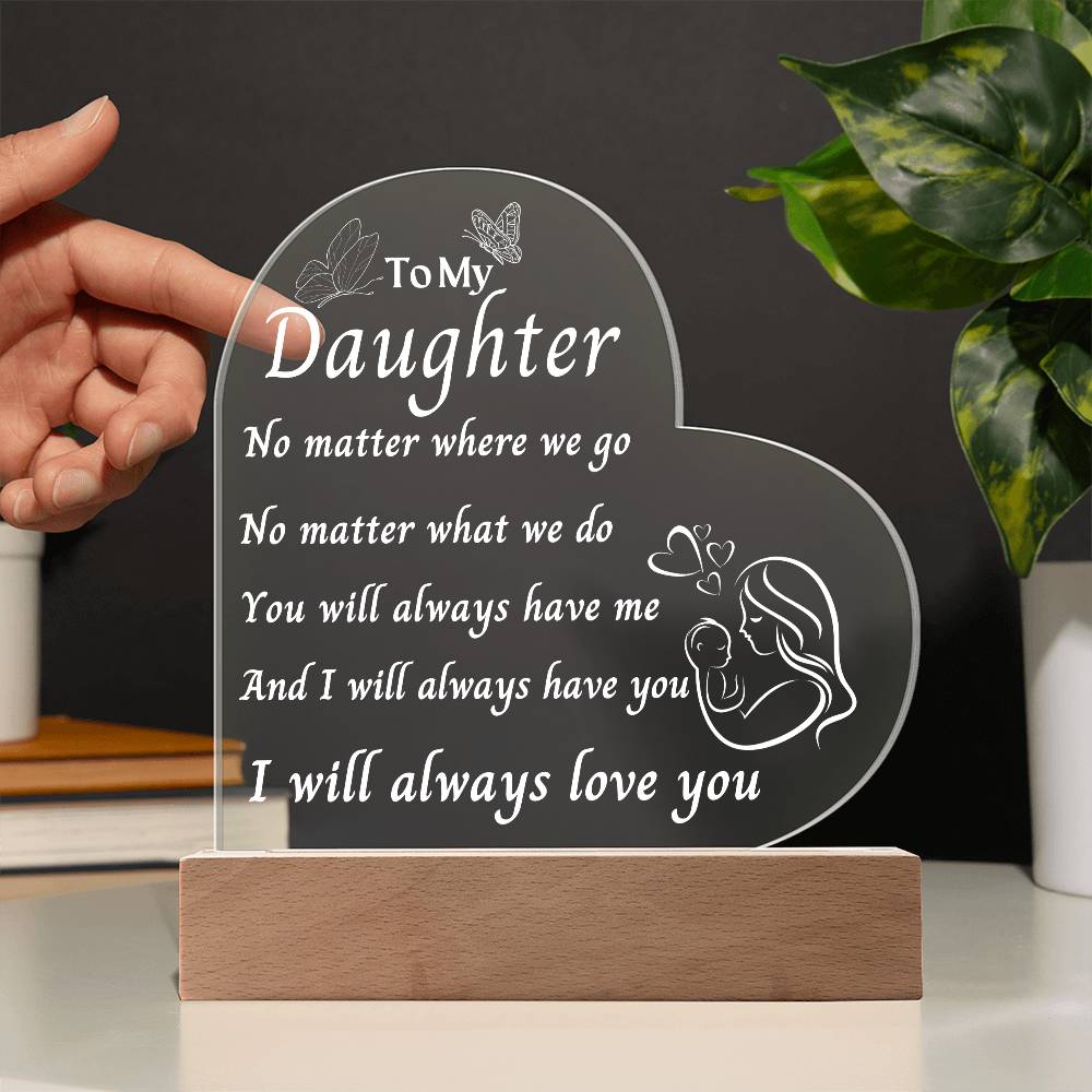 3D Lamp/Plaque For Daughter-Christmas gift, Graduation Gift, Birthday Gift