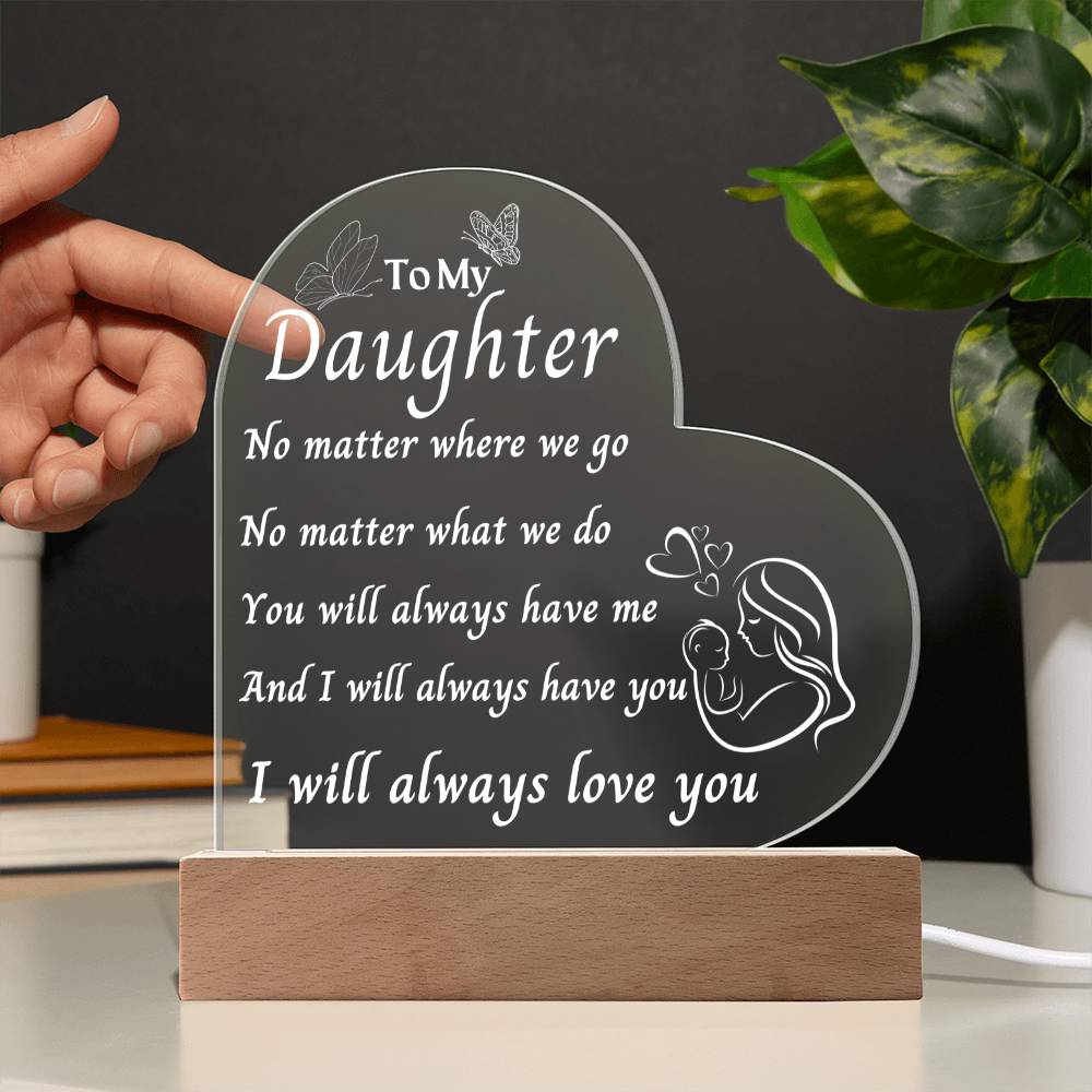 3D Lamp/Plaque For Daughter-Christmas gift, Graduation Gift, Birthday Gift