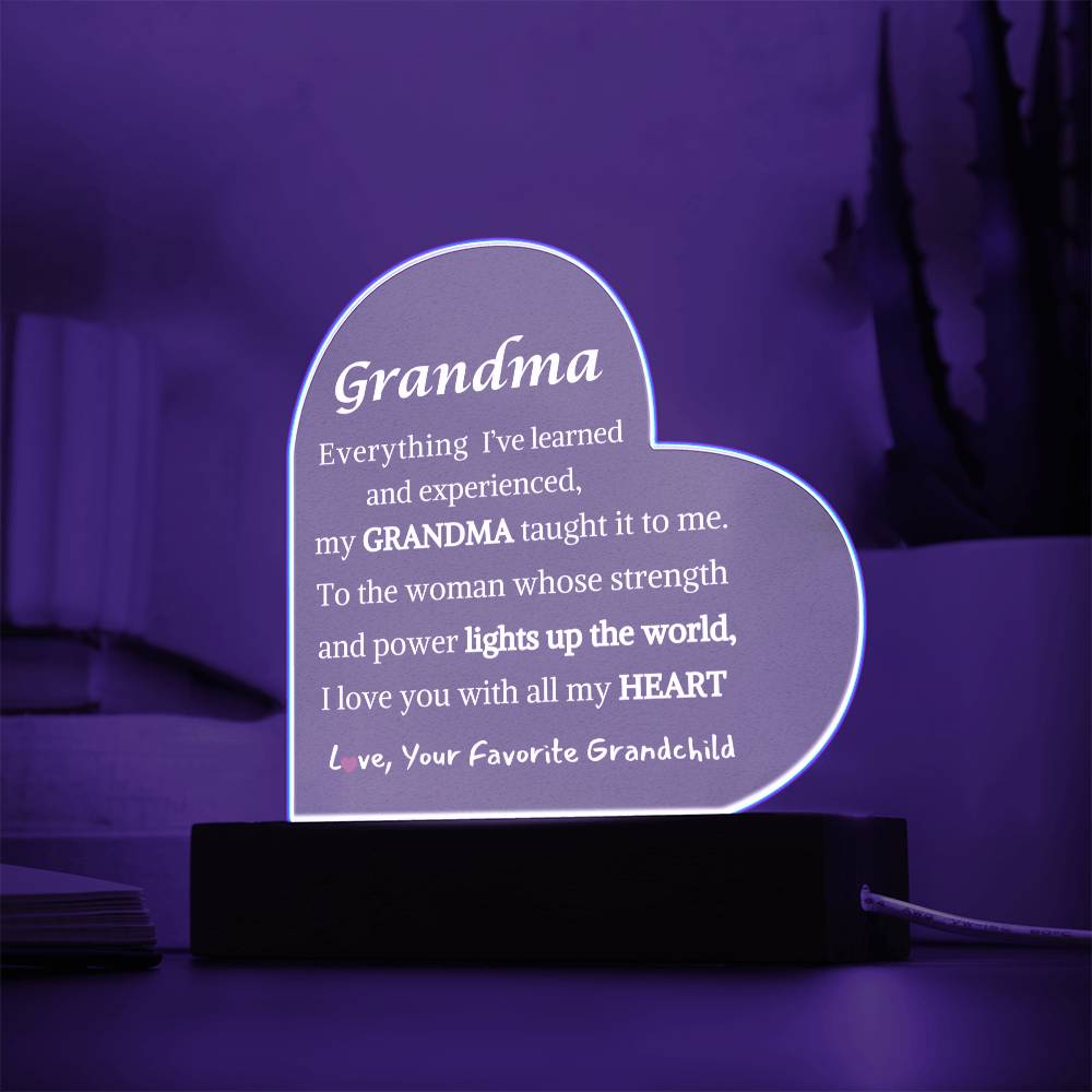 Night Light- Gift For Grandma