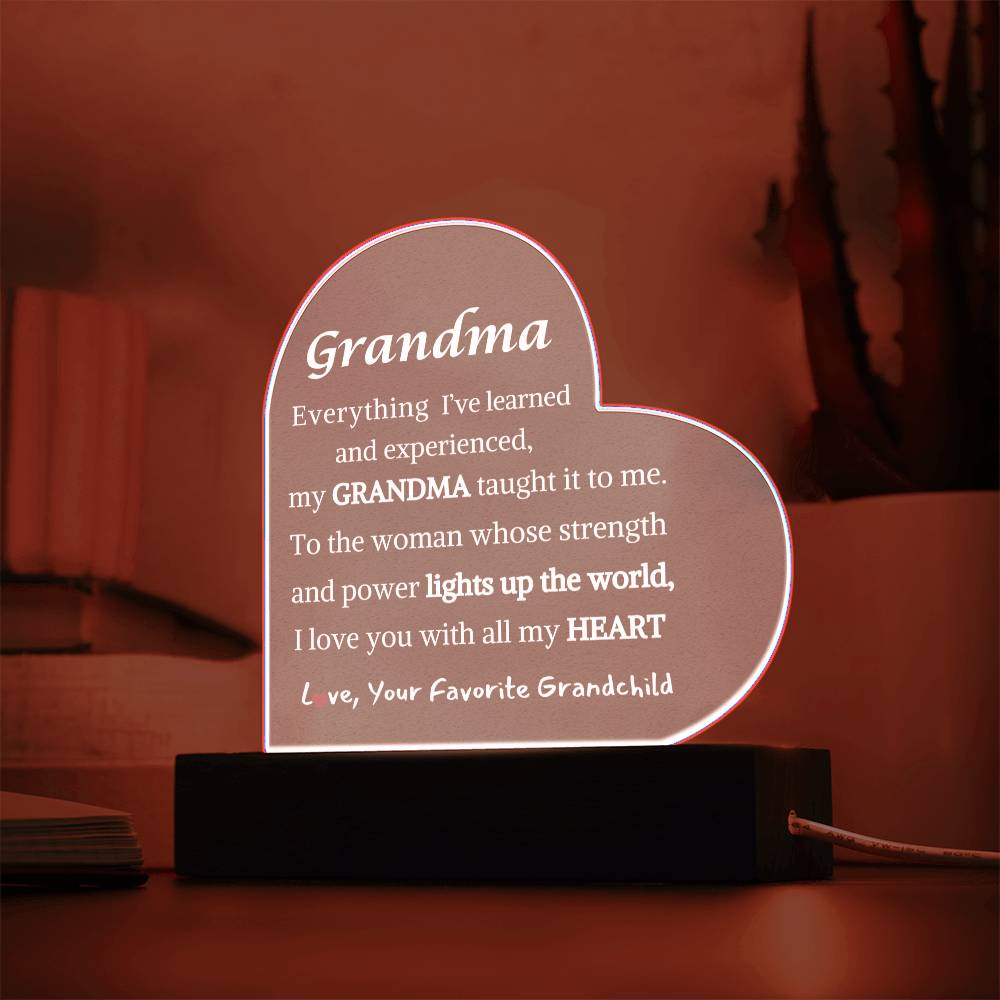 Night Light- Gift For Grandma