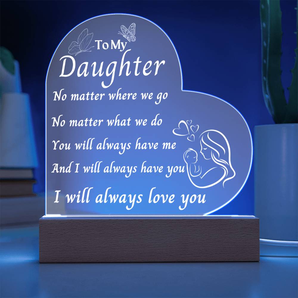 3D Lamp/Plaque For Daughter-Christmas gift, Graduation Gift, Birthday Gift