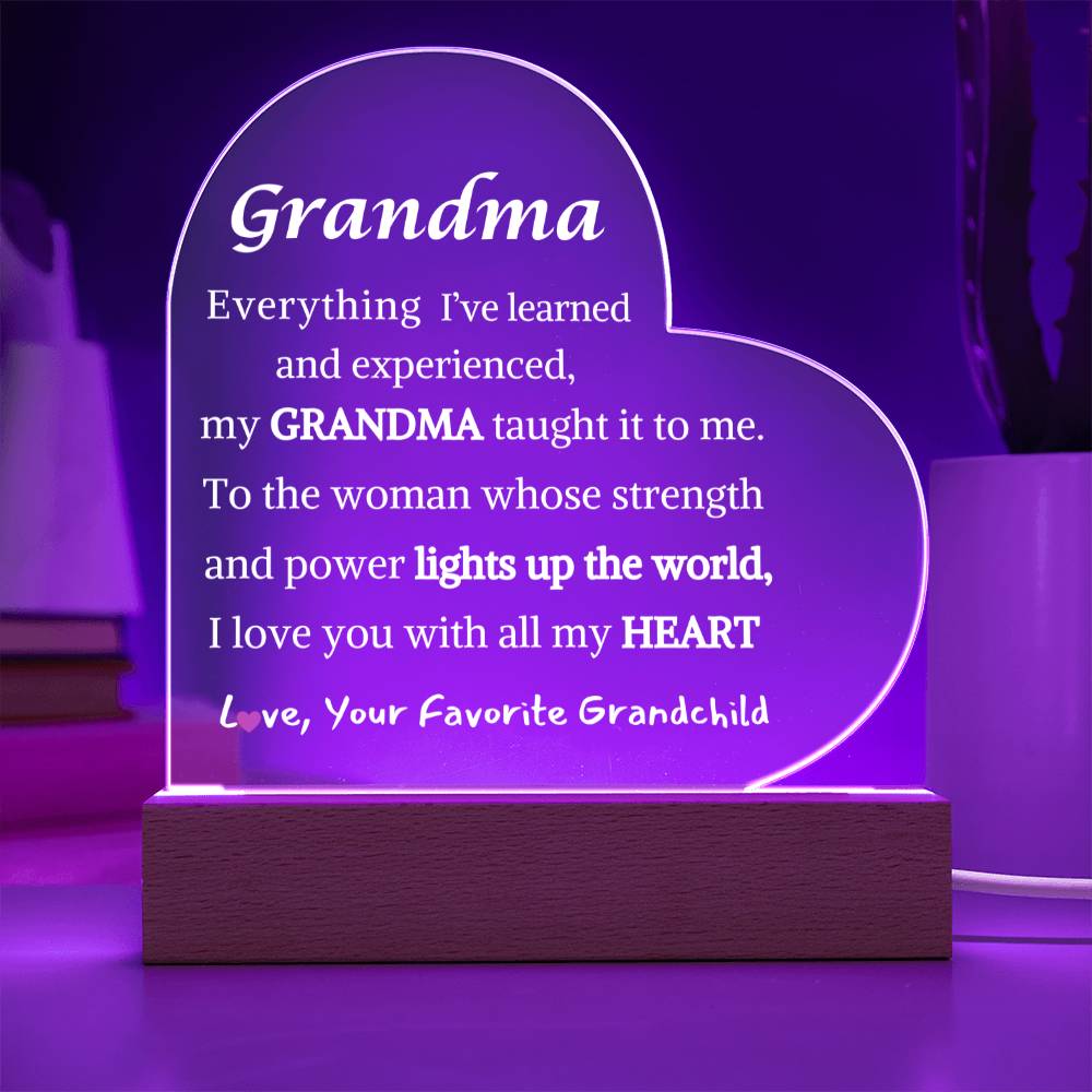 Night Light- Gift For Grandma