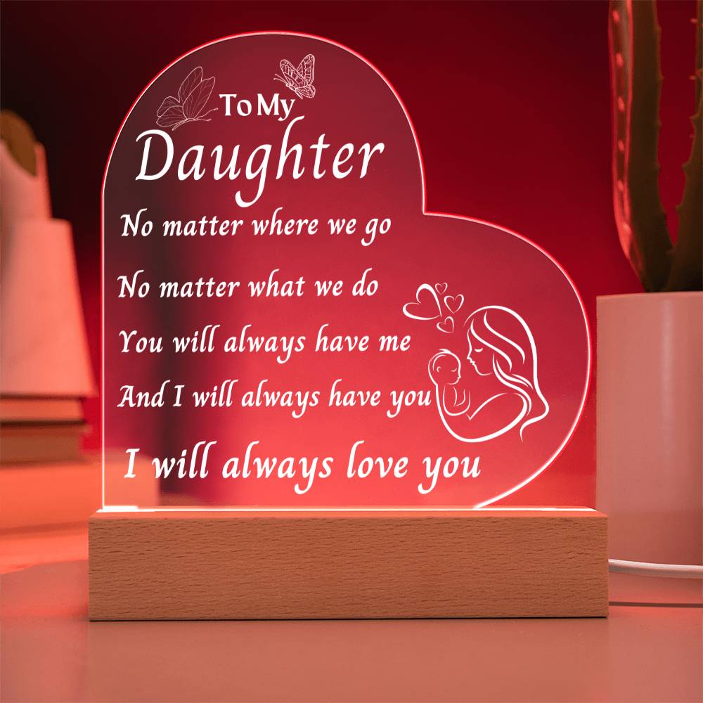 3D Lamp/Plaque For Daughter-Christmas gift, Graduation Gift, Birthday Gift